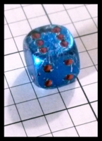Dice : Dice - 6D Pipped - Blue Foil with Red Pips - Ebay Oct 2013